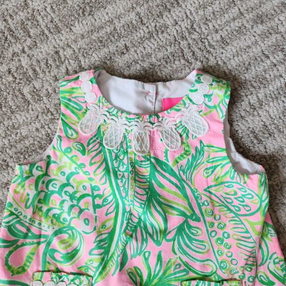 Lilly Pultizer baby girl's dress with bloomers pink green size 6-12 months - Picture 9 of 11